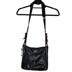 Fossil Leather Gold Hardware Crossbody Bag